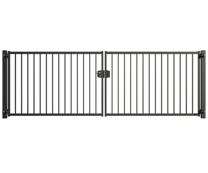 Doppeltor aus Metall für Gartenzäune
