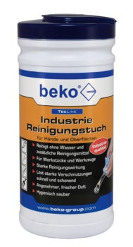 Dose mit Beko Industrie Reinigungstücher für Hände und Oberflächen