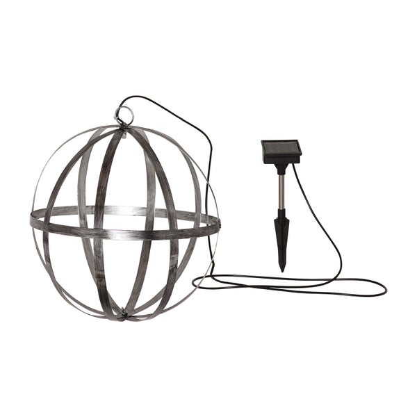 Dekorative Solarleuchte in Kugelform mit Erdspieß zur Gartenbeleuchtung