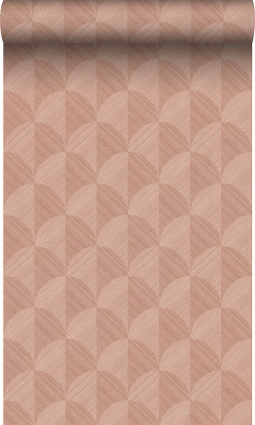 Origin Wallcoverings Öko-Strukturtapete 3D Muster Terrakottarosa - 50 x 900 cm - 347989