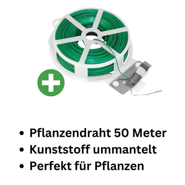 Langlebiger Pflanzendraht 50 m – Flexibel, Stark & Witterungsbeständig für Garten, Pflanzenstützen & DIY-Projekte