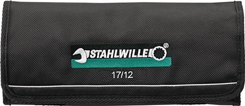 Werkzeugsatz in schwarzer Textiltasche mit Stahlwille Logo