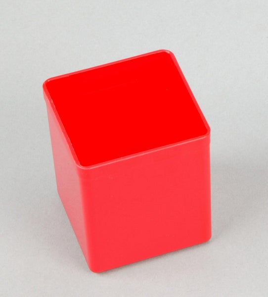PROREGAL SparSet 10 x Sortimentskasten EuroPlus Insert HxBxT 6,3 x 5,4 x 5,4 cm Rot