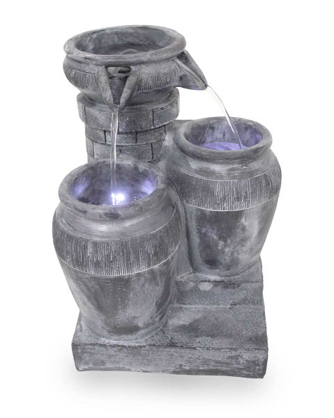 Zimmerbrunnen Tischbrunnen Dekobrunnen FoBrocca Led H: 29,5 cm 10910