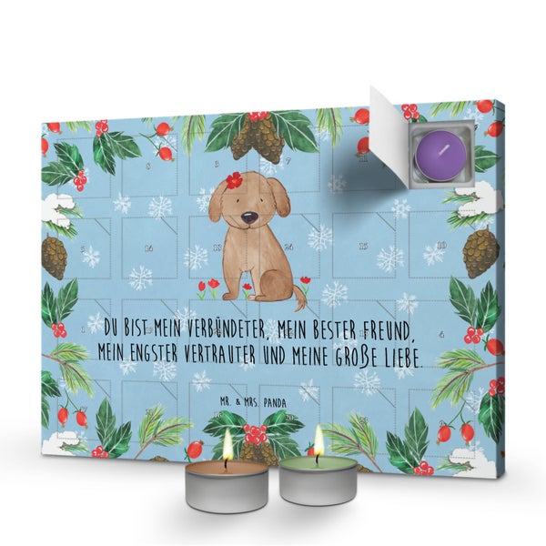 Mr. & Mrs. Panda Duftkerzen Adventskalender Hund Dame - Blau Pastell