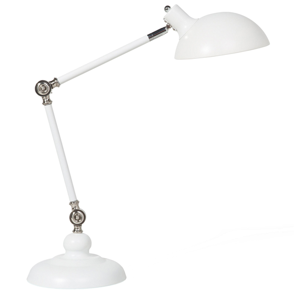 Schreibtischlampe MERAMEC verstellbar Metall Weiß
