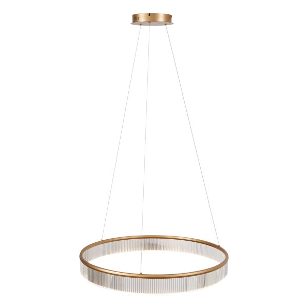 Kreisförmige Hängeleuchte mit Glasstäben