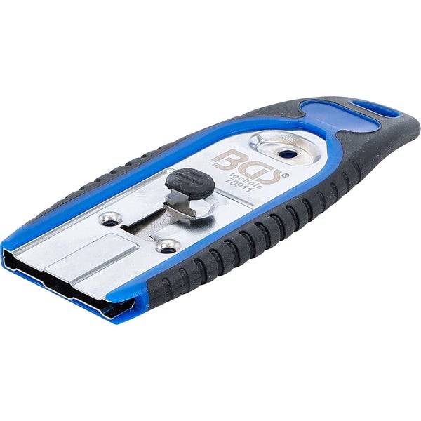 Glasschaber mit Metallklinge und Kunststoffgriff