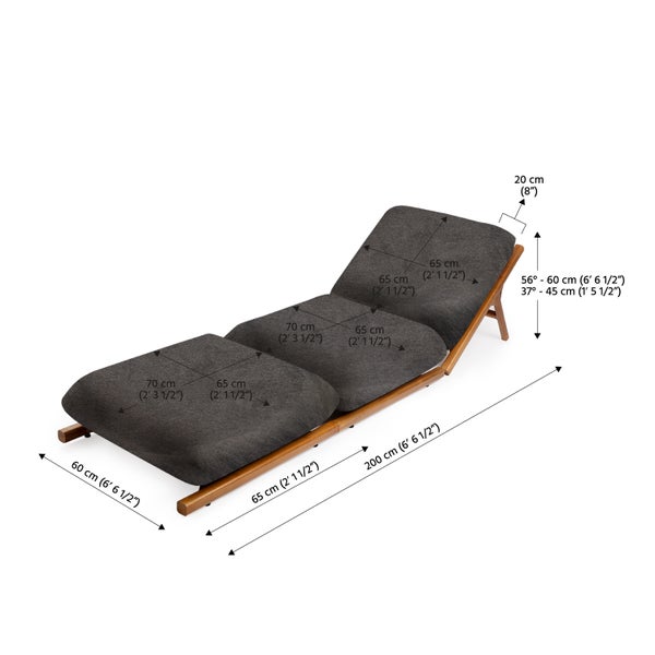 Liege Teak Onyx 200X200X200Cm - Maanta® Tuga