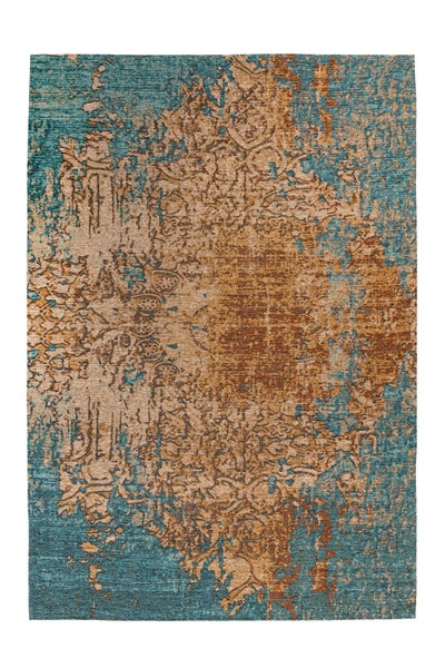 Kurzflor Teppich Elowa Sand / Blau Vintage 120 x 180 cm