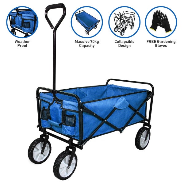 Faltbarer Gartenwagen – Blau