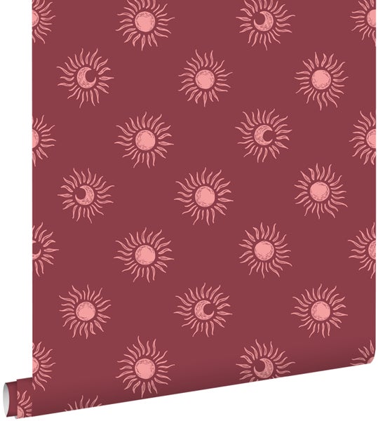 Tapetenrolle mit Sonne und Mond Muster