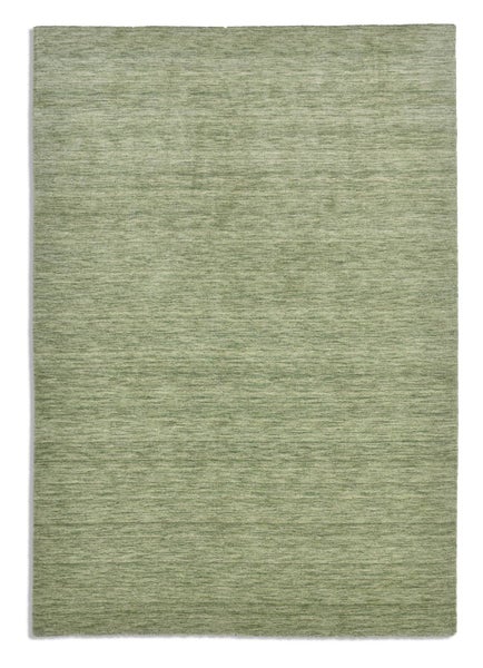 Wollteppich Luxus Designerteppich moderner uni Teppich aus reiner Schurwolle Hellgrün 60x90 cm