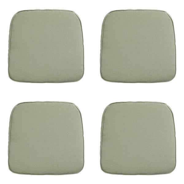 Sitzkissen Korbgeflecht Panama Salbei - Ca. 48x48 cm - 4er-Set