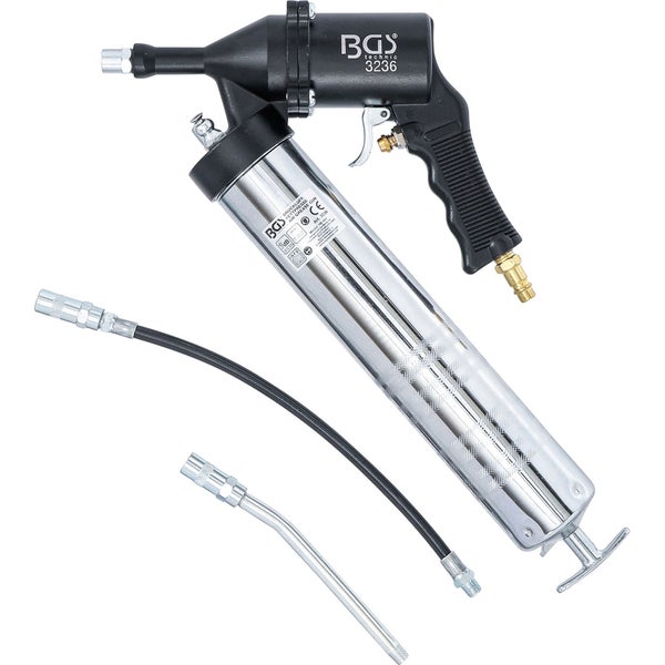 BGS Druckluft-Fettpresse mit flexiblem Schlauch und Mundstück