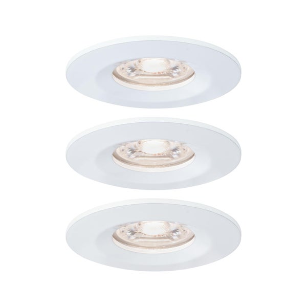 LED Einbauleuchte Nova Mini Coin Basisset starr IP44 rund 65mm Coin 3x4W 3x310lm 230V 2700K Weiß matt