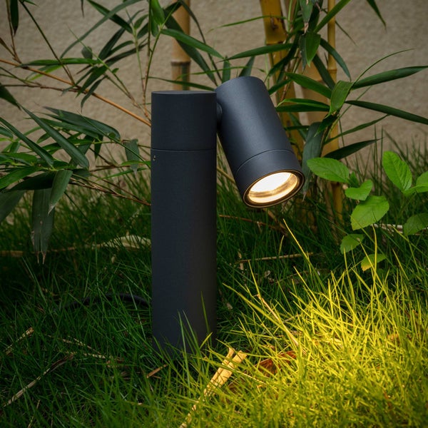 PRIOS Außenleuchte Tulimar (Modern) in Schwarz aus Aluminium (1 flammig, GU10) - Erdspießleuchte außen