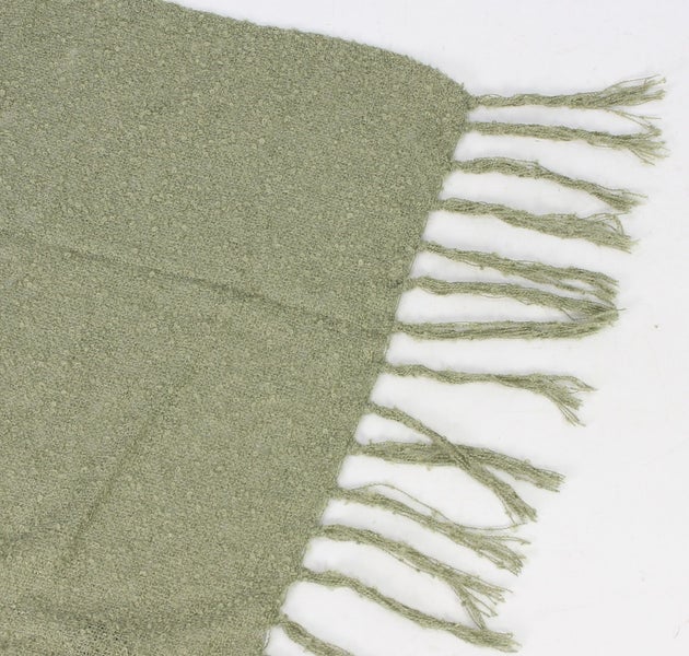FRANK FLECHTWAREN | Kuscheldecke Olive Green, POLYESTER, 152 x 127 cm