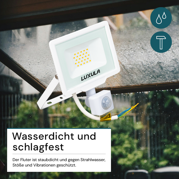 LUXULA Flutlichtstrahler mit Bewegungsmelder für den Außenbereich