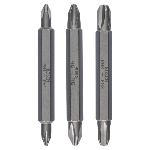 Bosch Doppelklingen-Set, 3tlg. PH1, PH1, PH2, PH2, PH3, PH3, 60 mm - 2607001748