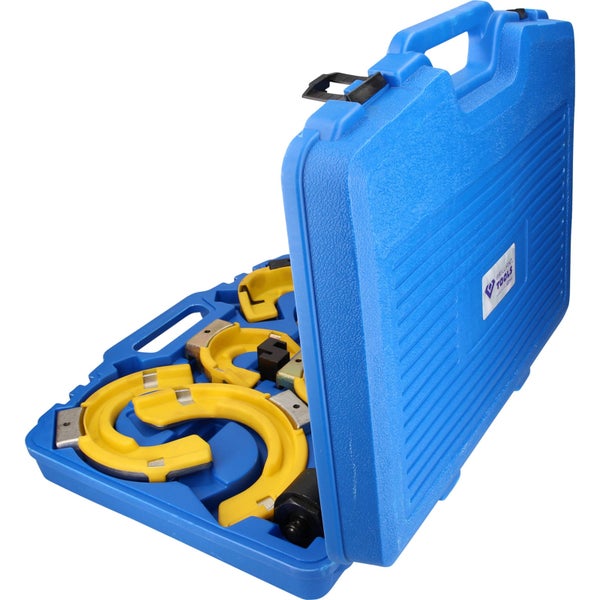 Federbein-Spannwerkzeugsatz in blauem Werkzeugkoffer