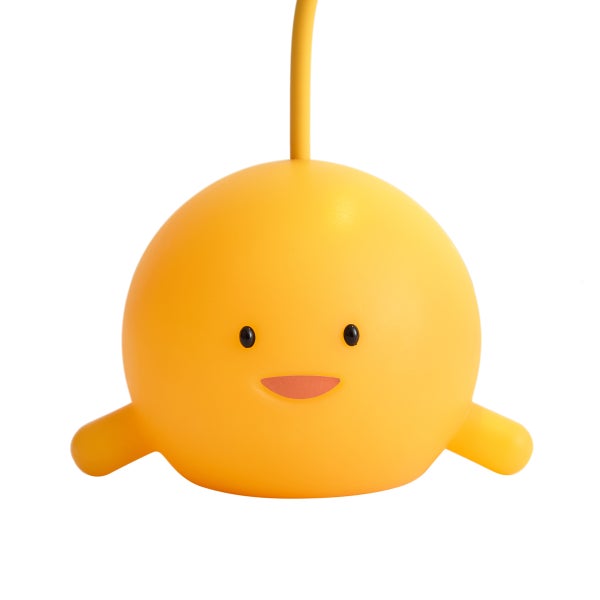 Gelbe Kinderzimmerlampe mit freundlichem Gesicht