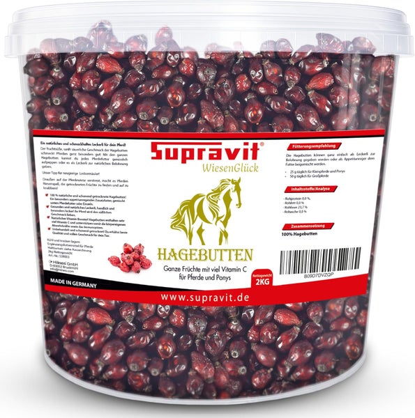 Eimer mit Hagebutten für Pferde von Supravit
