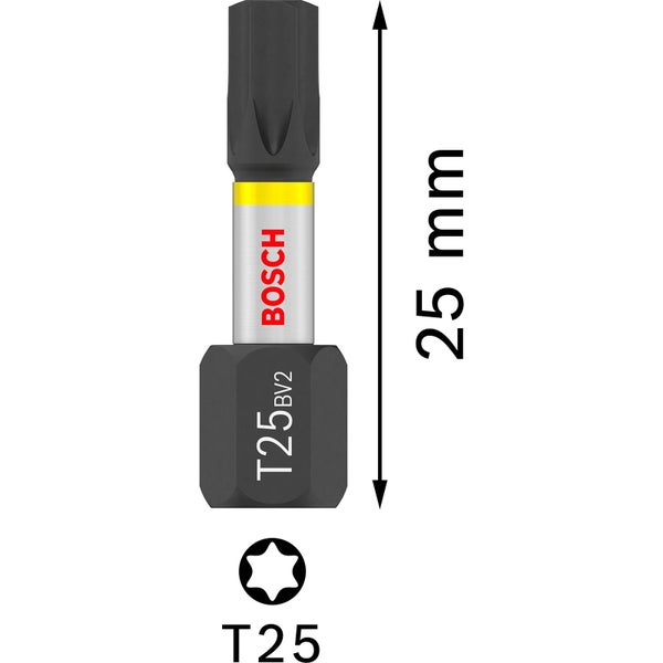 Bosch PRO Torx Schlagbit T25 25 mm Display 10 x 25 Stk. - 2607002806