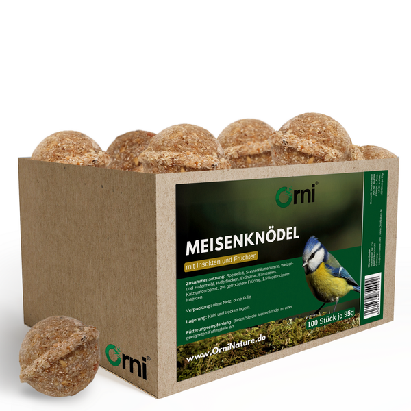 Meisenknödel mit Insekten und Früchten in einer Verpackung mit 100 Stück