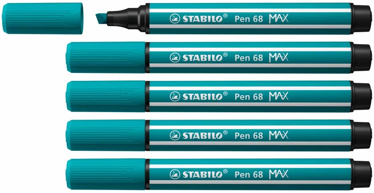Fünf Stabilo Pen 68 MAX Stifte