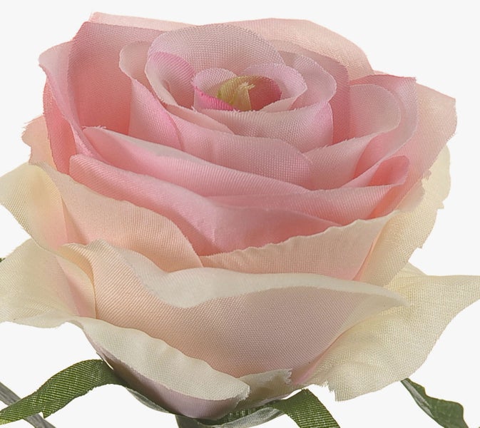 Künstliche Hängepflanze mit gestreiften Blättern in Grün, Weiß und Rosa.