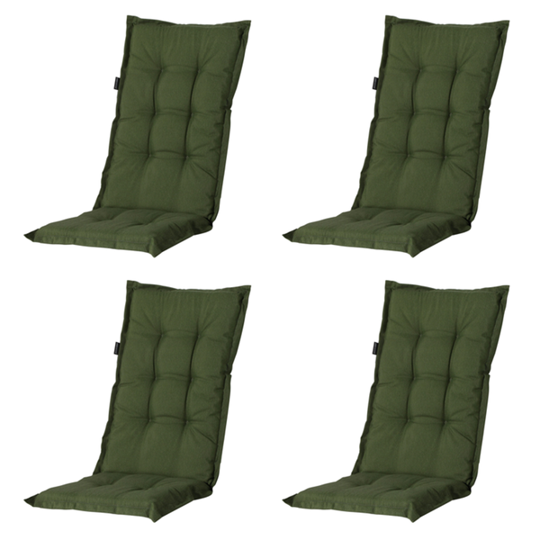 Gartenstuhlauflage Panama grün - Ca. 105x50 cm - 4er-Set
