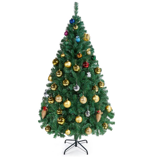 Yaheetech 183cm Künstlicher Weihnachtsbaum mit Spitzen , Grün