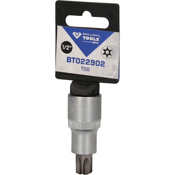 BRILLIANT TOOLS 1/2 Torx-Bit-Stecknuss mit Stirnlochbohrung TB55 - BT022902
