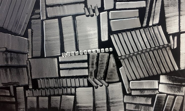 Unser Wandbild -Moonlit Night- 240x80x2 cm handgemaltes Unikat
