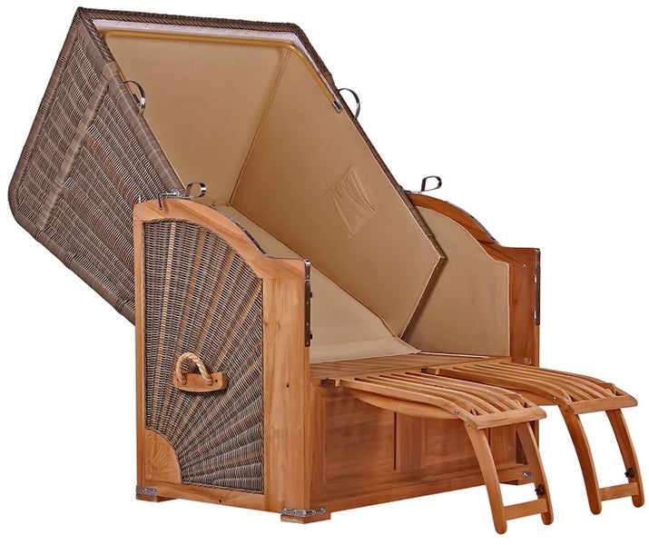 Strandkorb Nordstrand Teak PE grey Dessin 522