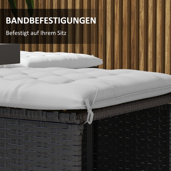 Outsunny Sitzkissen, 40L x 40B x 4H cm, Polyester, grau