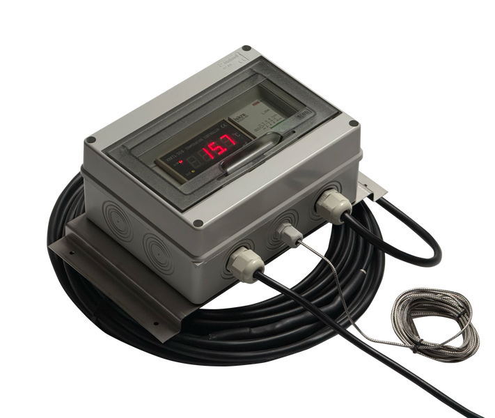 Temperaturregler mit digitaler Anzeige und Kabeln