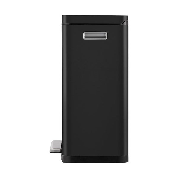 PROREGAL Stilvoller Rechteckiger Treteimer Mit Extra Breitem Pedal & Gedämpften Stay Open Deckel HxBxT 65,2 x 43,3 x 33,4 cm 45 Liter Schwarz