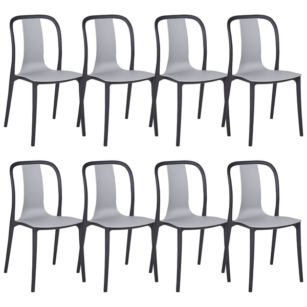 Gartenstuhl 8er Set SPEZIA Grau