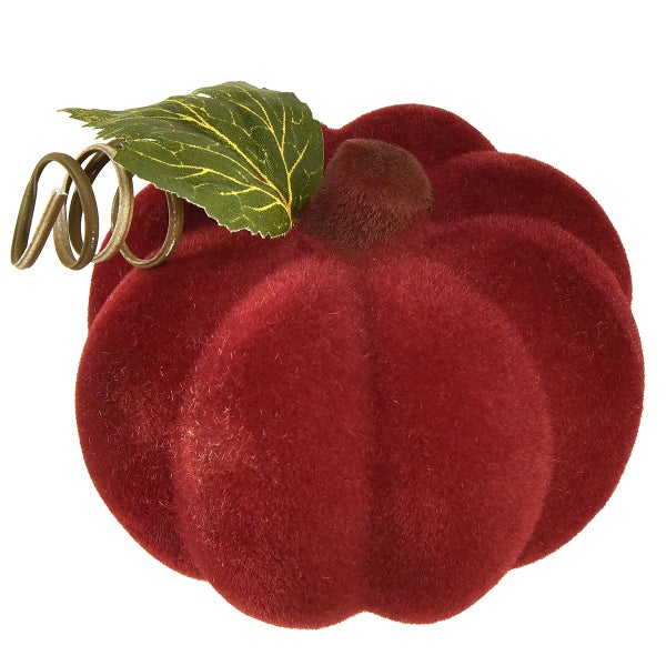 Dekorative Kürbisfigur mit Blatt und Ranke für Herbstdekorationen