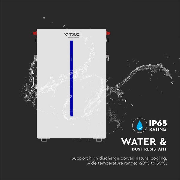 V-Tac Logo, IP65 Bewertung für Wasser- und Staubbeständigkeit