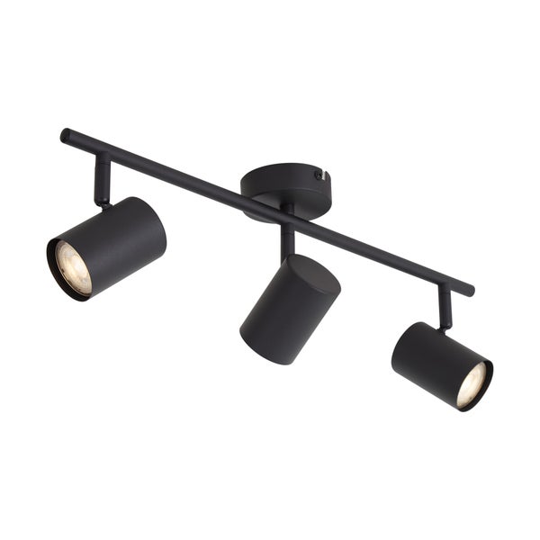 Deckenstrahler mit drei verstellbaren Leuchtenköpfen für eine gezielte Beleuchtung in modernem Design.