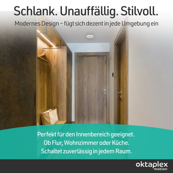 Flur mit Garderobe und Innentür