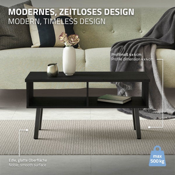 ML-Design 4er Set Tischbeine schräg H30 cm, Dunkelgrau Optik Industrial aus pulverbeschichtetem Stahl, Profil 4x4cm, I-Form, Möbelfüße Metall 96° Neigung, Tischfüße Möbelbeine für Couchtisch, Sitzbank
