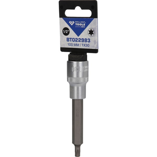 BRILLIANT TOOLS 1/2 Torx-Bit-Stecknuss 100 mm lang T30 - BT022983