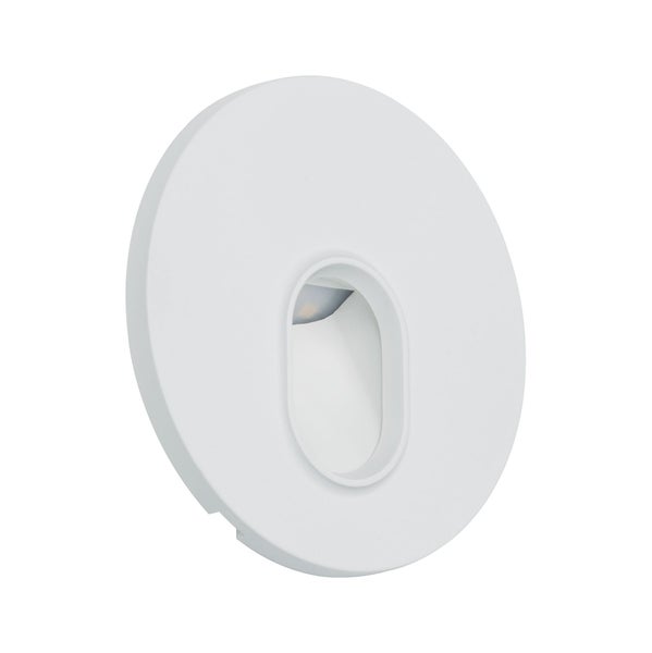 LED Wandeinbauleuchte Wall rund 78mm 1,1W 65lm 230V 2700K Weiß