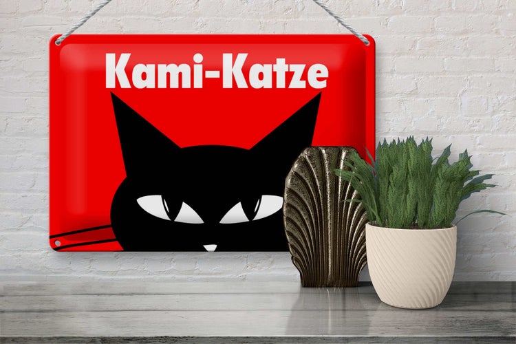 Blechschild Spruch 30x20cm Kami - Katze