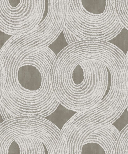 Masureel Tapete grafisches Motiv Grau - 53 cm x 10.05 m - 630857