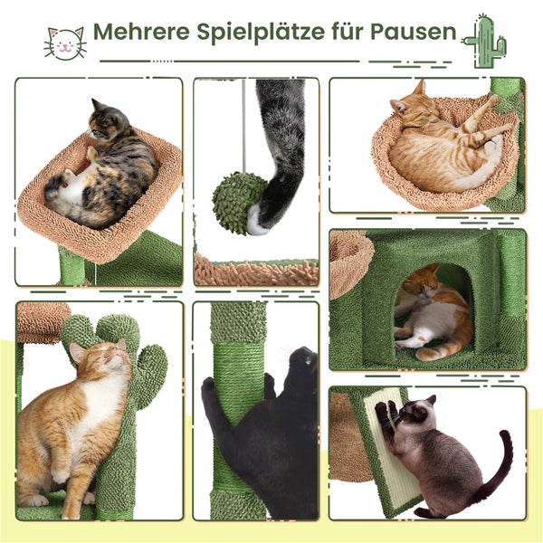 Katzenkratzbaum mit mehreren Spielplätzen für Katzen